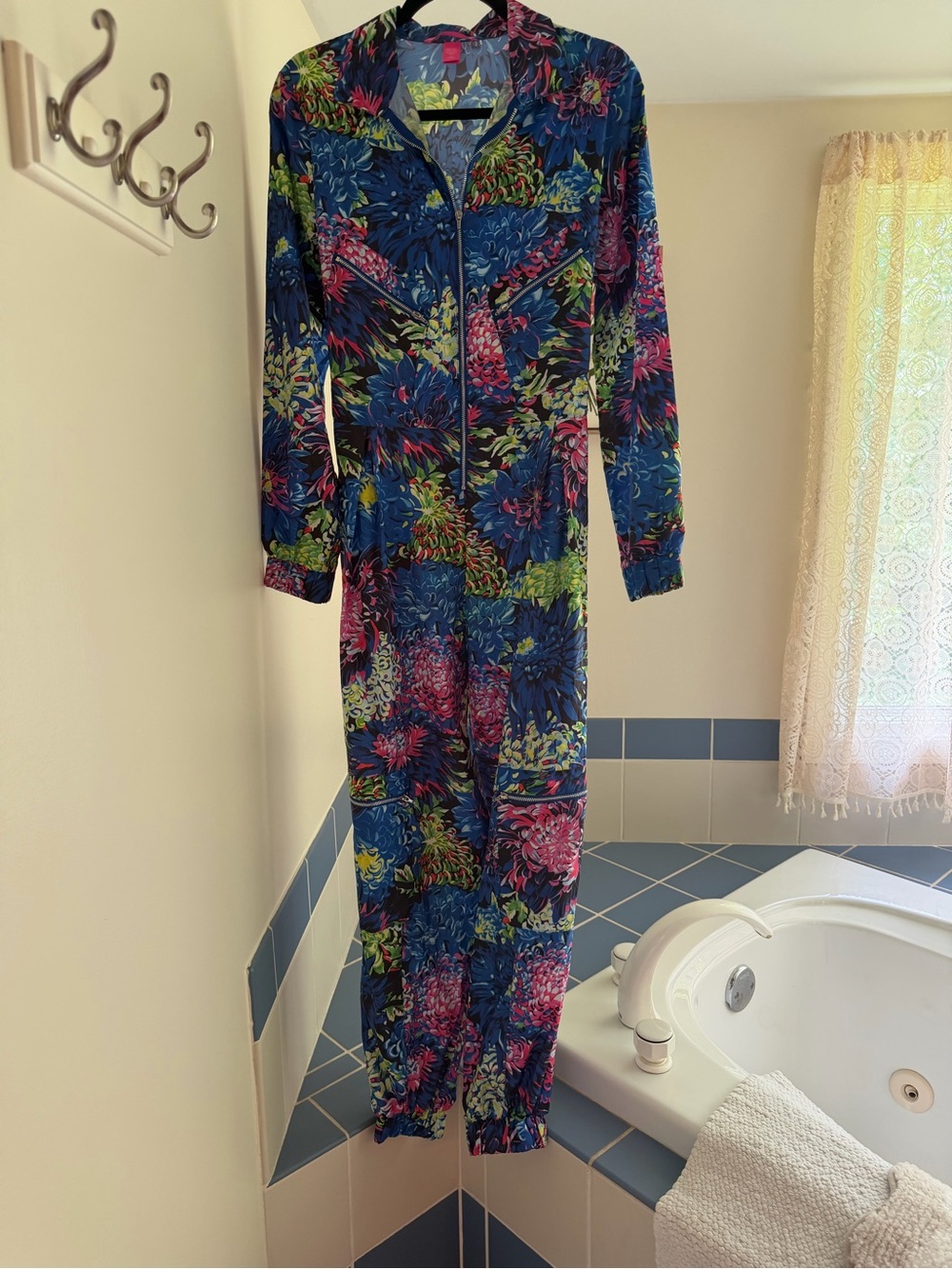 Victoria's Secret Floral Print Jacket in Blue, Pink and Green